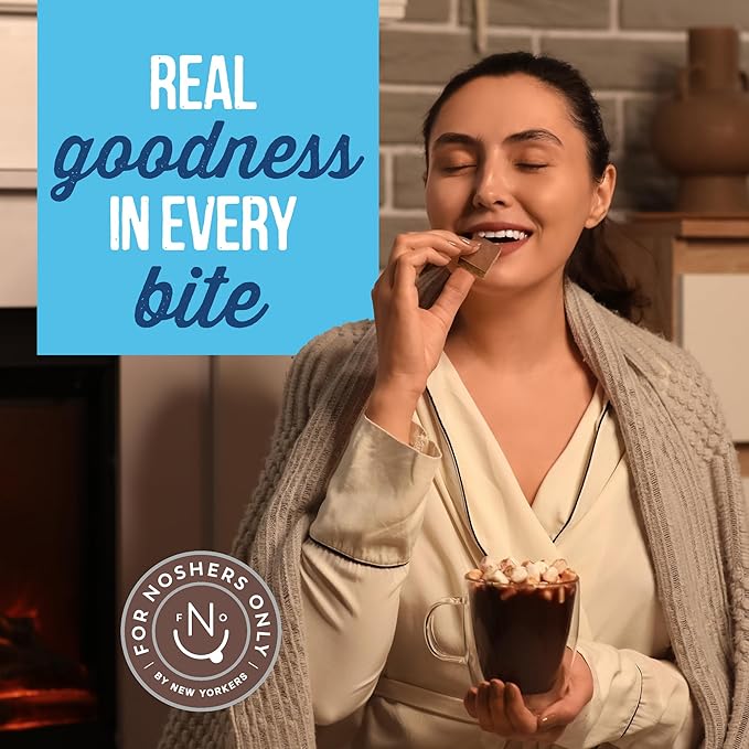 For Noshers Only - Peanut Butter Bites - Kosher Dairy Free Vegan Gluten Free Chocolate Peanut Butter Crispy Rice Treats - Vegan Dessert, Sweet Snack Packs - Individually Wrapped Snacks (Box of 8)