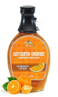 Green Jay Gourmet Satsuma Orange Syrup - 3 Ingredient Premium Breakfast Syrup with Fresh Orange, Cane Sugar & Lemon Juice - All-Natural, Non-GMO Pancake Syrup, Waffle Syrup & Dessert Syrup - 8 Ounces