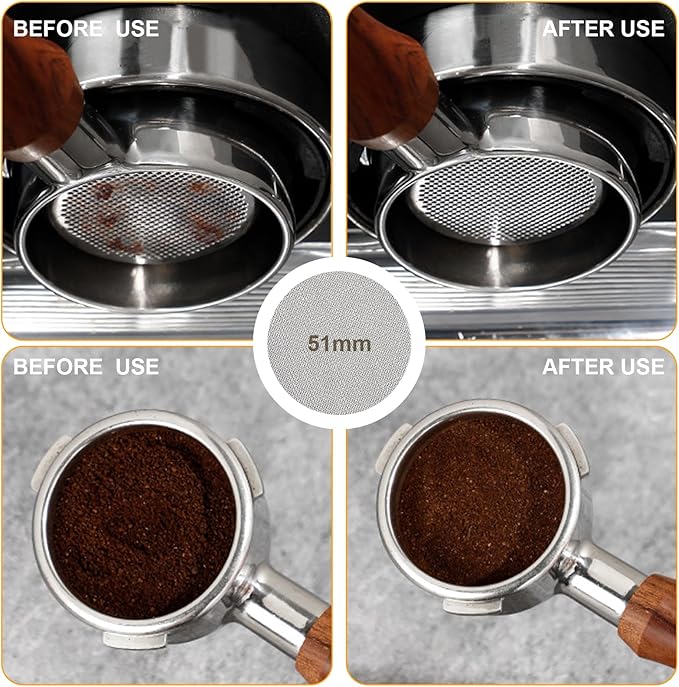 51mm Espresso Accessories,Wdt Tool espresso,Dosing Funnel And Coffee Puck Screen,Coffee Distributor,barista kit,0.4mm Stainless Steel 12pin Espresso Stirrer,With Additional 12 Replacement needles.