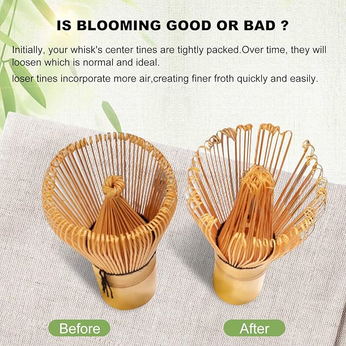 Matcha Whisk，Bamboo Whisk For Matcha Tea ，Bamboo Matcha Whisk 100 Prong，Matcha Bamboo Whisk 100% Natural Handcrafted