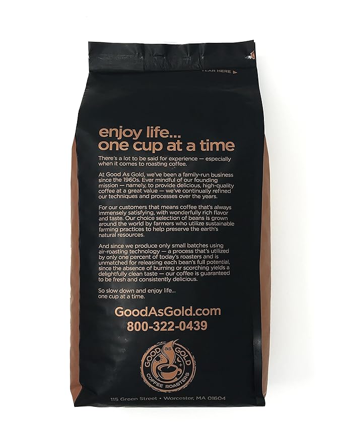 Nicaragua Coffee Beans (5 LBS), Medium Roast, Good As Gold Coffee Roasters