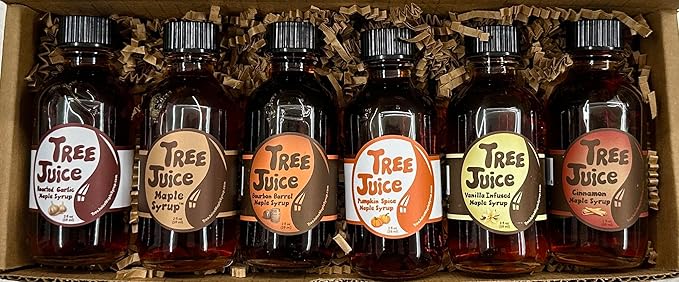 Tree Juice Maple Syrup Gift Box | Gift for Birthdays, Corporate, Holidays, and more | 6-2 ounce bottles…