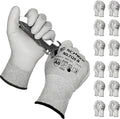 Schwer 180 Pairs ANSI A6 Cut Resistant Gloves CR7120 Cut Proof Work Gloves, Touchscreen, for Men and Women Used for Woodworking, Glass Cutting, Construction, Cargo Handling, Car Repair, L