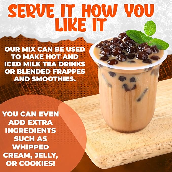 Fusion Select Authentic Bubble Tea Kit Extra Rich (5 Packs) Bubble Tea Drink, Boba Tapioca Pearl, Straws, Popular Bubble Tea Flavors (10 Flavors)