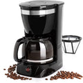 Mixpresso 10-Cup Drip Coffee Maker, Black Coffee Pot With Reusable Filter