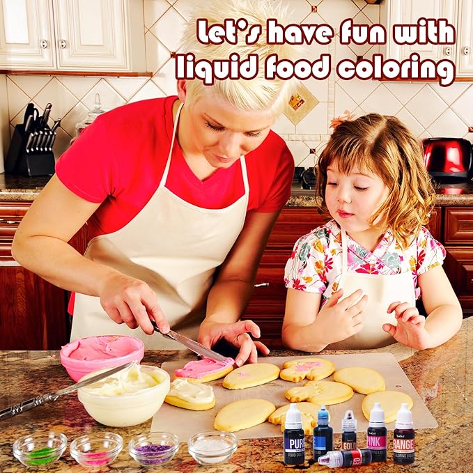 Food Coloring Liquid - Vibrant Color Food Coloring for Cake Decorating, Baking, Easter Egg, Icing - Tasteless Food Color Dye for Fondant, Cooking, Slime, Airbrush (Red velvet, 8 Fl.oz)