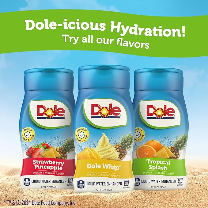 Dole Pineapple Whip Liquid Water Enhancer - Sugar Free & Delicious, Makes 160 Flavored Water Beverages - Pack of 4
