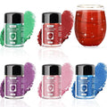 5 Colors Edible Glitter Set, Edible Glitter for Drinks, Luster Dust Shimmer Powder for Cakes, Cocktails, Beverages, Strawberries, Cookies, Candies, Fondant, Easter Eggs(5g/Bottle)