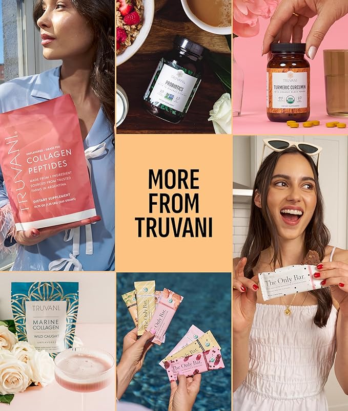 Truvani Vegan Pea Protein Powder | Peanut Butter | 32.7g Organic Plant Based Protein | 1 Serving | Keto | Gluten & Dairy Free | Low Carb | No Added Sugar