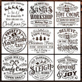 Christmas Stencils for Painting 12" Large Farmhouse Christmas Stencils for Crafts Reusable Santa Hot Coca Candy Cane Holiday Drawing Templates for Wood Fabrics Porch Hanger Winter Decor(XMS Rustic 9p)