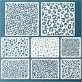 Large Reusable Leopard Print Stencils - 8 Leopard Designs for Painting, Wood Burning, DIY Art, Craft, Fabric, Shirt, Canvas, Furniture