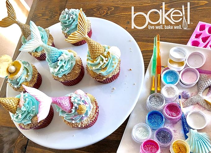 BAKELL Deep Pink Edible Glitter, 25 Grams | TINKER DUST Edible Glitter | KOSHER Certified | 100% Edible Glitter | Cakes, Cupcakes, Cake Pops, Drinks, Dessert Vegan Glitter & Dusts (25g, Deep Pink)