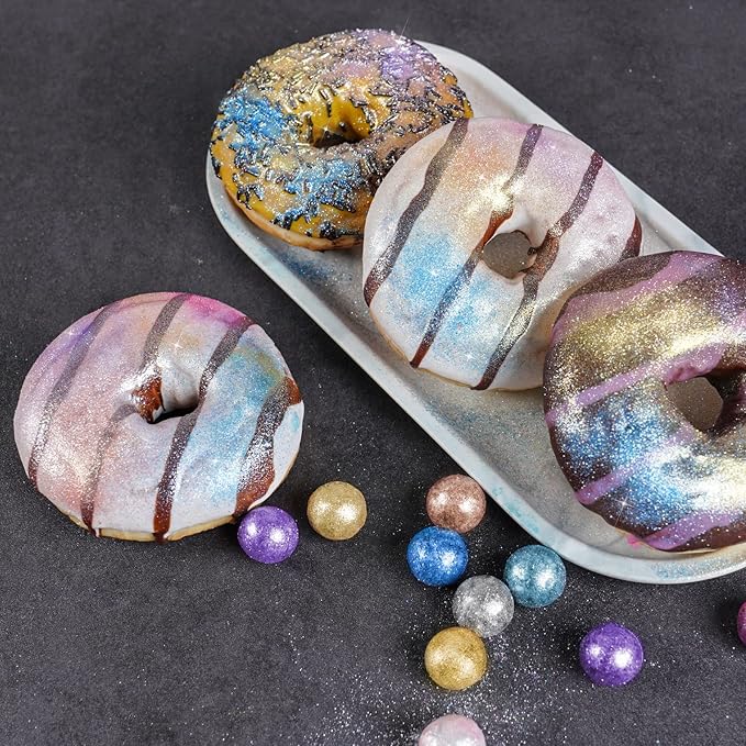 NiHome Edible Food-Grade Glitter Powder Glimmer Luster Dust Metallic Fancy Food Decorating Sprinkle Glimmery Dust for Drink Wine Beverage Cake Bakery Vegan Allergen-Free (Purple, 0.35oz/10g)