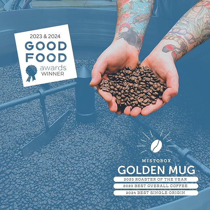 Goshen Coffee Roasters Whole Bean Bona Fide Blend | Medium Roast, Brewed or Espresso | Award-Winning, Natural and Washed | Chocolate, Syrupy, Dried Berry Flavors | 12 Oz Bag