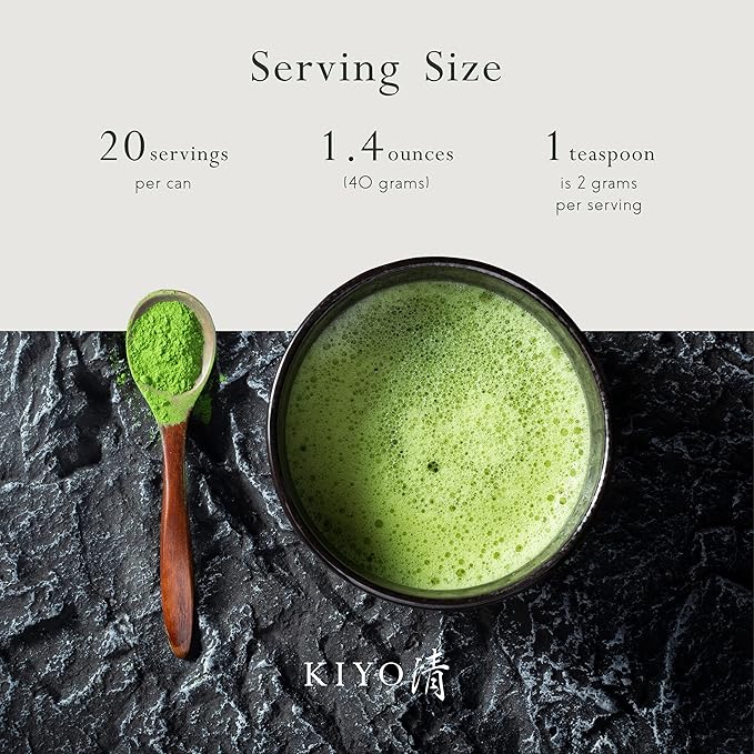 Kiyo Matcha Premium Grade Toyokage Ceremonial Uji Matcha - Pure Japanese First Harvest Ceremonial Grade Matcha Green Tea Powder from Uji, Japan (40g/1.4oz)