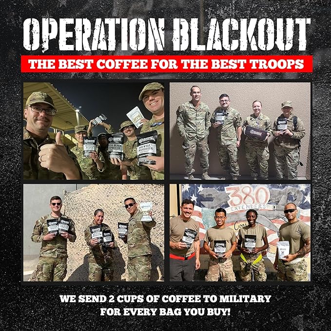 Blackout Coffee French Vanilla Flavored Coffee - Ground Coffee, Fresh Roasted In the USA,12 oz Pouch