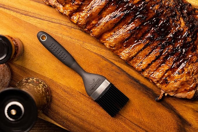 Silicone Sauce Basting Brush, Premium Soft Touch Handles, Pastry and Oil Brush & Barbecue Grilling, Dishwasher Safe & Heat Resistant, 7.5"