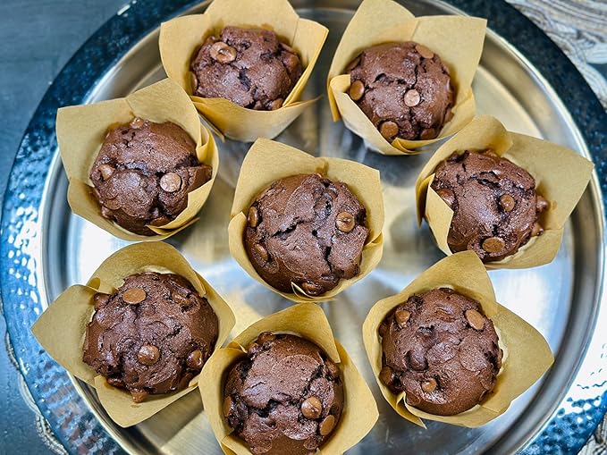Molibake Chocolate Muffin Mix - Pack of 1 – Premium Chocolate Muffins Baking Mix with Cocoa Powder and Real Chips for Home Oven and Maker – 14 oz – Easy-to-Use Mix for Fluffy, Bakery-Style Homemade