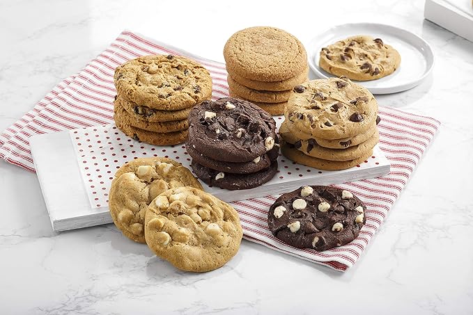 Mrs. Fields Large Sweet Signature Crate - Assorted with 12 Original Cookies and 45 Nibblers Bite-Sized Cookies in our 5 Classic Flavors (57 Count)