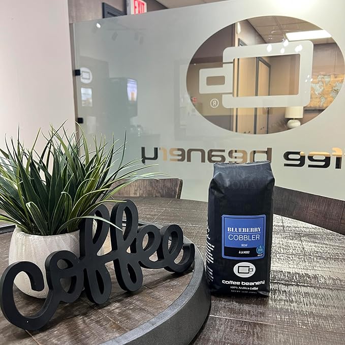 Blueberry Cobbler Flavored Coffee SWP Decaf, Specialty Arabica Coffee, Medium Roast, 12 ounce, Automatic Drip (Ground)