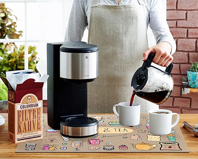 Drip Tray for Coffee Maker,Coffee Pot Mat for Countertops,Coffee Dish Drying Mat for Kitchen Counter Decor,Absorbent Reversible Microfiber Dish Drying Pad Dish Cafe Drainer Rack,pet Water Bowl Mats