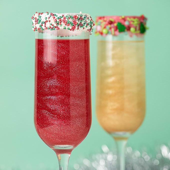 Sweets Indeed Edible Glitter, Perfect for Drinks, Cocktails, Beverages & Cake Decorating, Dessert Cake Topper, 4 grams, 3 Pack (Christmas) (Christmas) (Christmas)