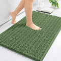 Arotive Luxury Chenille Bathroom Rug Mat, Extra Soft Thick Absorbent Shaggy Bath Rugs, Non-Slip Machine Wash Dry, Plush Bath Mats for Bathroom, Shower and Tub, 30x20, Olive Green