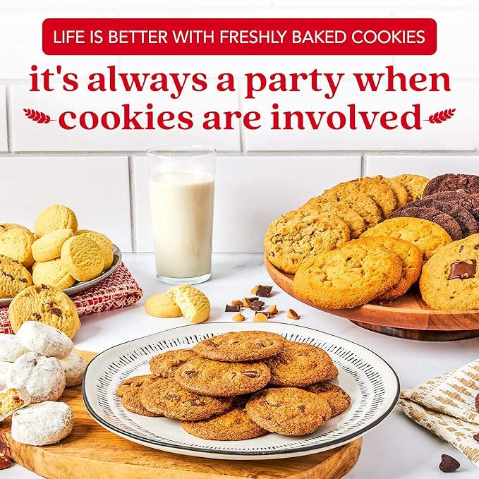 David’s Cookies Cookie Gift Basket - Deliciously Flavored Assorted Cookies in a Lovely Gift Basket - Gourmet Thin Crispy Cookies, Butter Pecan Meltaways and Scottish Shortbread Cookies - Variety of Delicious Cookies