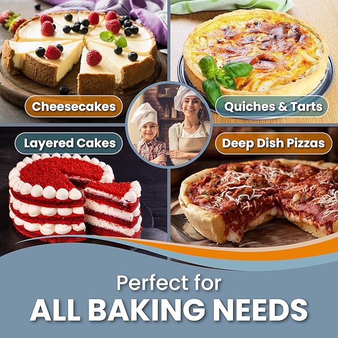 Springform Pan 9 Inch NONSTICK - 9 Springform Cheesecake Pan with LEAKPROOF SILICONE PANprotector - Spring Form Pans 9 Inch - Cheese Cake Pans for Baking in WATER BATH NO FOIL WRAP