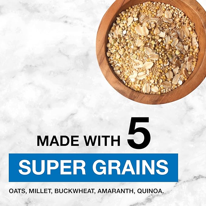 KIND Healthy Grains, Vanilla Blueberry Granola with Flax Seeds, Healthy Snacks, Gluten Free, 100% Whole Grains, 5g Protein, 11oz, 3 Count