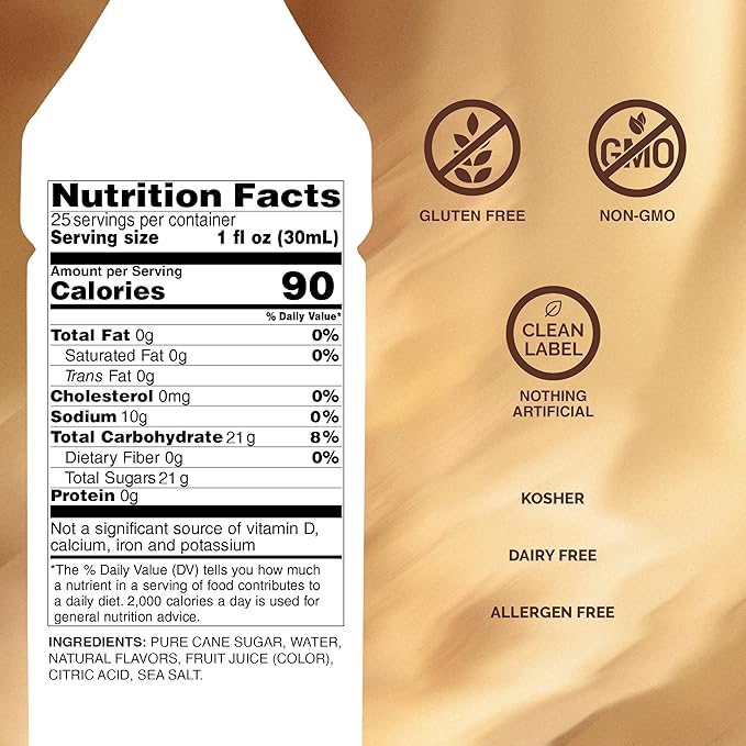 Monin - Hazelnut Syrup, Nutty Taste of Caramelized Hazelnut, Natural Flavors, Great for Mochas, Lattes, Smoothies, Shakes, and Cocktails, Non-GMO, Gluten-Free (750 ml)