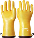 LANON Protection Wahoo Liquid Silicone Smoker Oven Gloves, Food-Contact Grade, Heat Resistant Gloves for Cooking, Grilling, Baking, Yellow, M/8