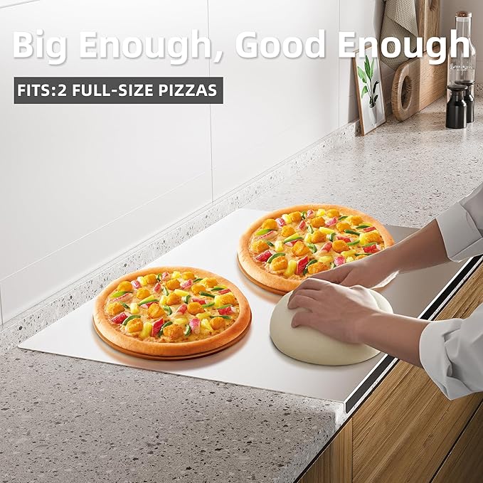 KORVOS 304 Stainless Steel Cutting Board, Large Stainless Steel Cutting Boards for Kitchen, Heavy Duty Chopping Boards with Anti-Slip Mat for Meat Vegetables & Bread, Pastry Board(23.6" x 19.6")