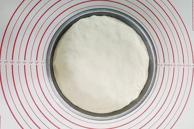 Yansumi silicone pastry non stick baking mat with measurement fondant mat with three sizes for silicone baking mat, counter mat, dough rolling mat,fondant/pie crust mat. (XXL, 32"L x 24"W,Red)