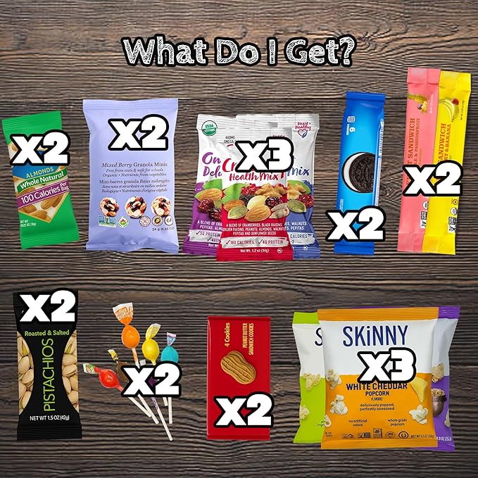 Vegan & Gluten‑Free Snack Variety Pack – Care Package with 40 Count Dairy‑Free, Non‑GMO Treats – Chips, Fruit Snacks & Bars for Adults and Kids by Stuff Your Sack