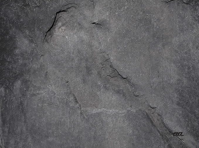 Rogue River Tactical Dark Gray Stone Textured Marble Art Kitchen Glass Cutting Board Modern Decorative Gift Abstract Wavy Contrast Design