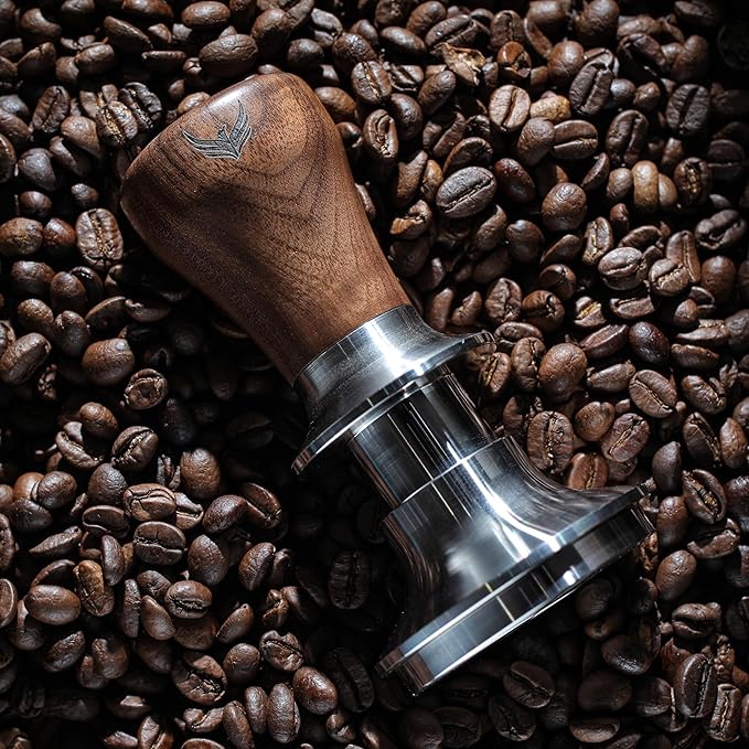 54mm Espresso Tools Kit Walnut Breville Accessories Includes Espresso Shaker, Spring Loaded Coffee Tamper, Leveling Tool, Bottomless Portafilter 54mm and Espresso Stirring Tool