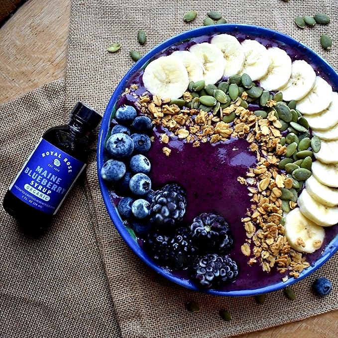 Royal Rose, Wild Maine Blueberry Organic Simple Syrup (8oz)