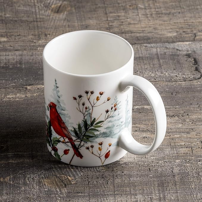 Maison d' Hermine Coffee Mug with Handles Fine Bone China Mugs Pack of One Tea Cups for Hot Beverages Cappuccino Latte Home Restaurant Office Perfect for Gift (Morzine - Morzine, 15 Ounce)