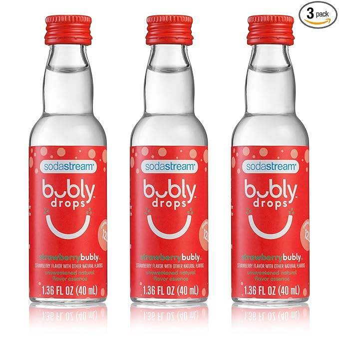 SodaStream bubly Drops, Strawberry, 1.36 Fl Oz (Pack of 3)