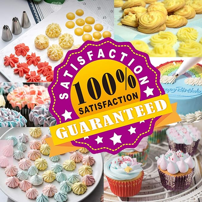 GEMLON 14 Inch Disposable Piping Bags 100 Pack – Anti-Burst Durable Plastic Pastry Bags, Clear Royal Icing Piping Bags for Cookie, Frosting, Cupcakes & Chocolate, Cake Decorating Supplies Baking Tools