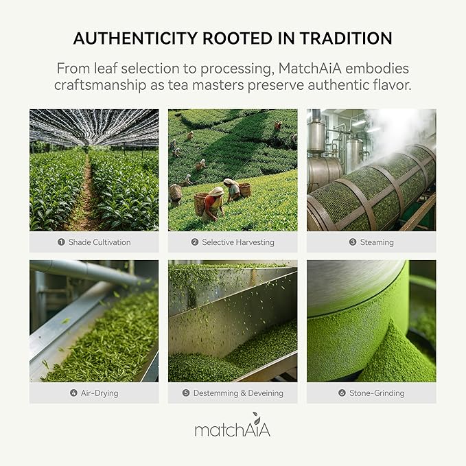 MatchAiA Organic Ceremonial Matcha Green Tea Powder - Premium Ceremonial Grade, First Spring Harvest, USDA Certified, 100% Pure - Sugar Free, Gluten Free (60g / 2.1oz Tin)