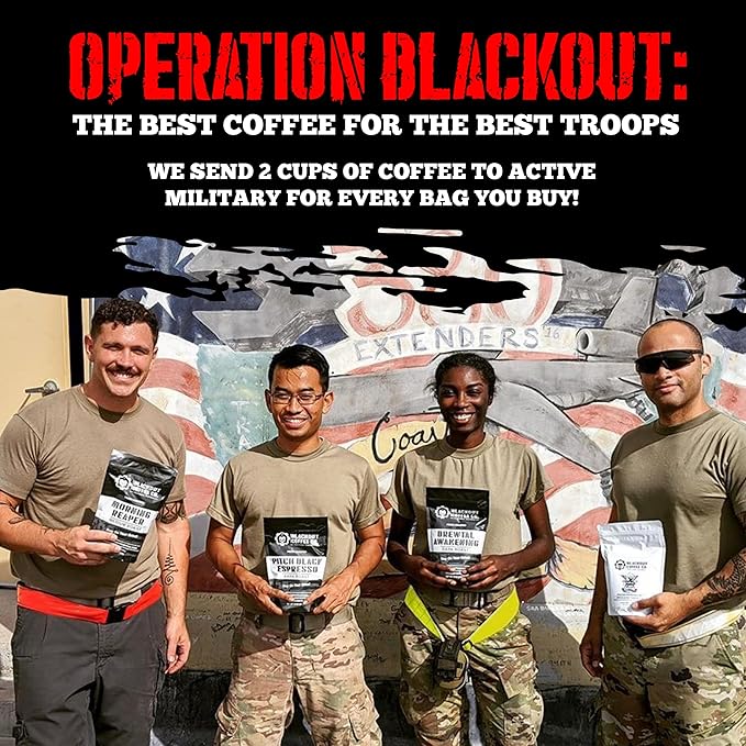 Blackout Coffee Hazelnut Creme Flavored - Freshly Roasted in the USA - 12 oz Ground Coffee Pouch