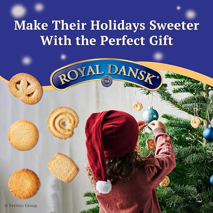 Royal Dansk Danish Butter Cookies, Premium Assorted Cookies in a Gift Tin, Great for Sharing and Gifting, 48 oz