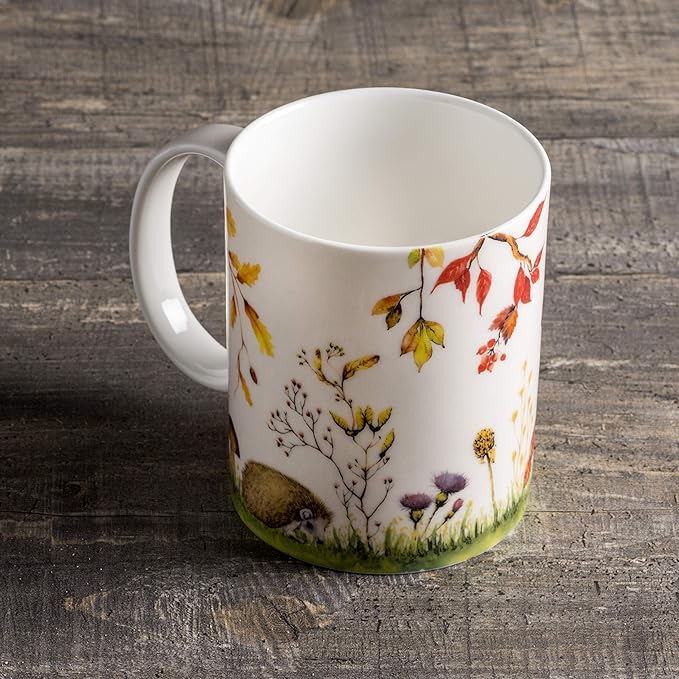 Maison d' Hermine Coffee Mug with Handles Fine Bone China Mugs Pack of One Tea Cups for Hot Beverages Cappuccino Latte Home Restaurant Office Perfect for Gift (Sous-Bois - Option 1, 15 Ounce)