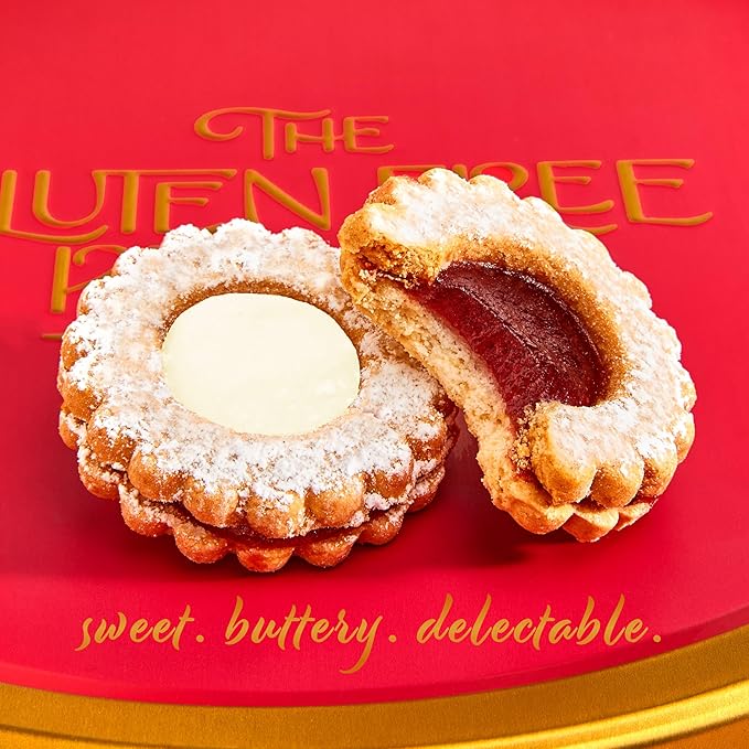 Gluten Free Palace Cookie Gift Basket – Assorted Shortbread Linzer Tart Cookies in Tin – Variety Cookie Gift for Birthday, Anniversary, Adults, Men & Women