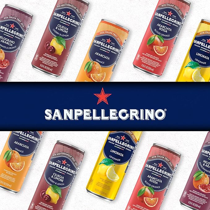 Sanpellegrino Italian Sparkling Drink Limonata, Sparkling Lemon Beverage, 24 Pack Of Cans