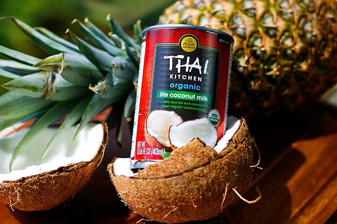 Thai Kitchen Organic Unsweetened Lite Coconut Milk, 13.66 fl oz (Pack of 12)