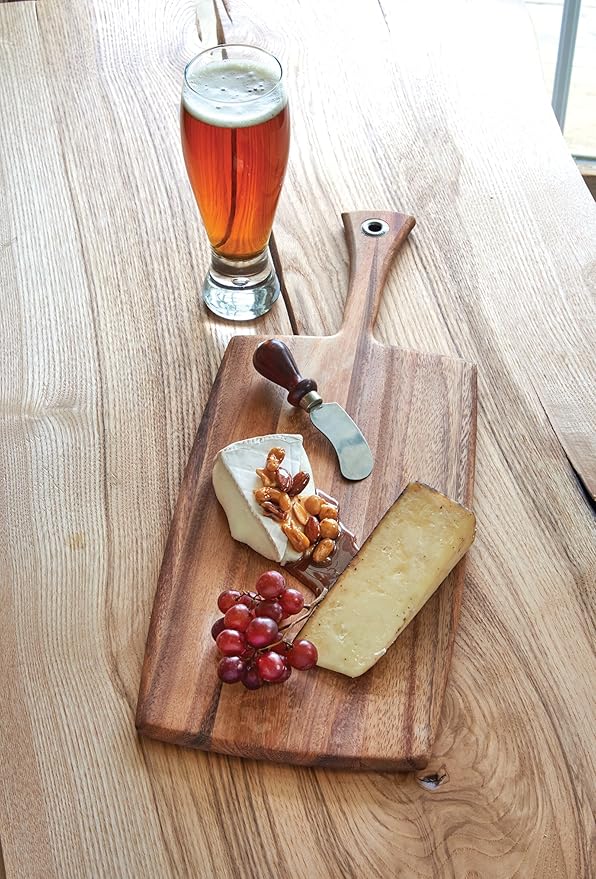 Ironwood Gourmet Large Rectangular Provencale Paddle Board, Acacia Wood 20.5 x 8 x 0.5 inches
