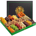 Thanksgiving Dried Fruit & Nuts Gift Basket - Extra Large Selection of 18 Food Tray - Assorted Food Gift Box for Christmas, Holiday, Family, Sympathy, Men & Women.